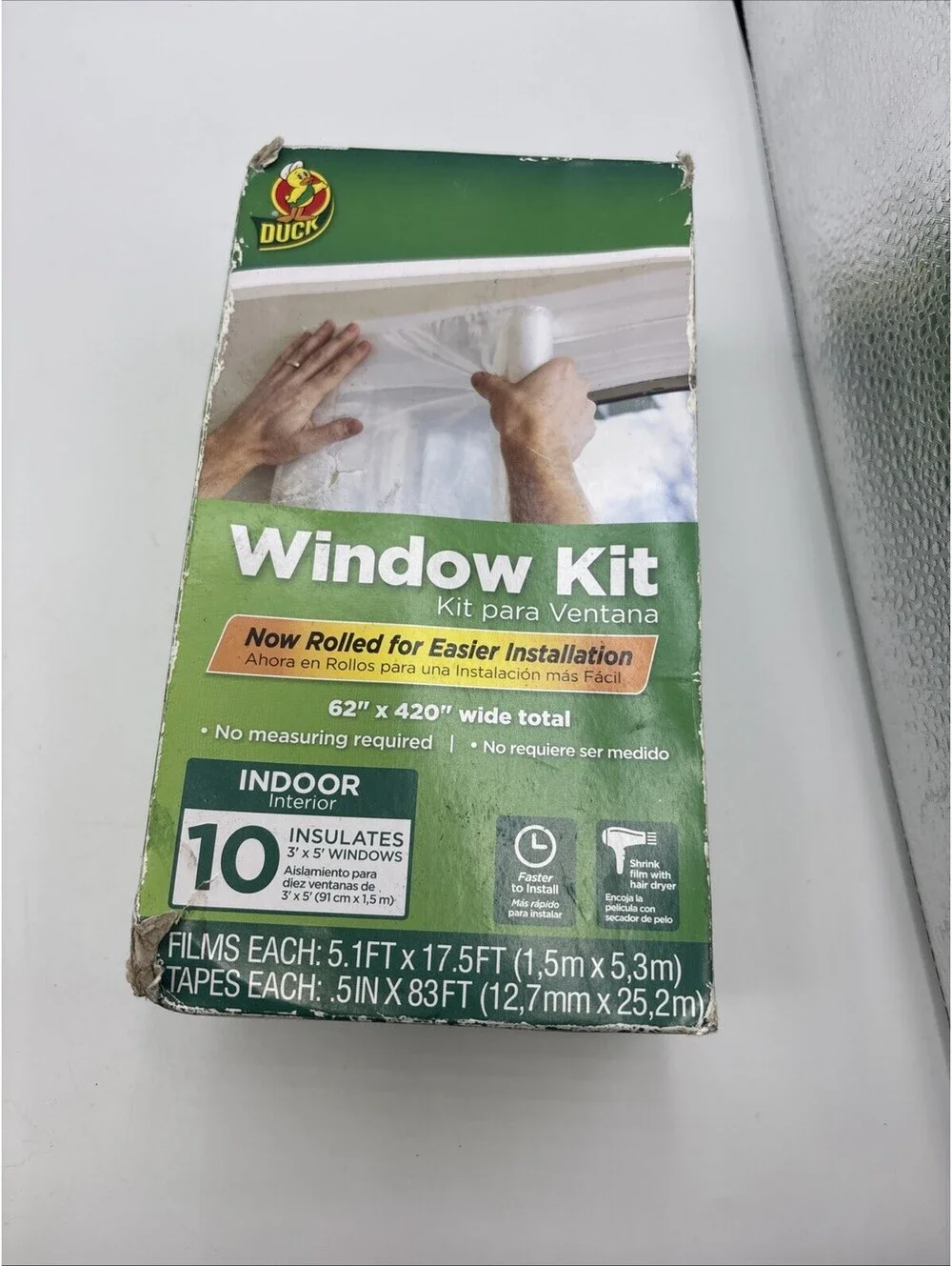 Duck Indoor Rolled Window Insulation Kit, 62 In x 420 In